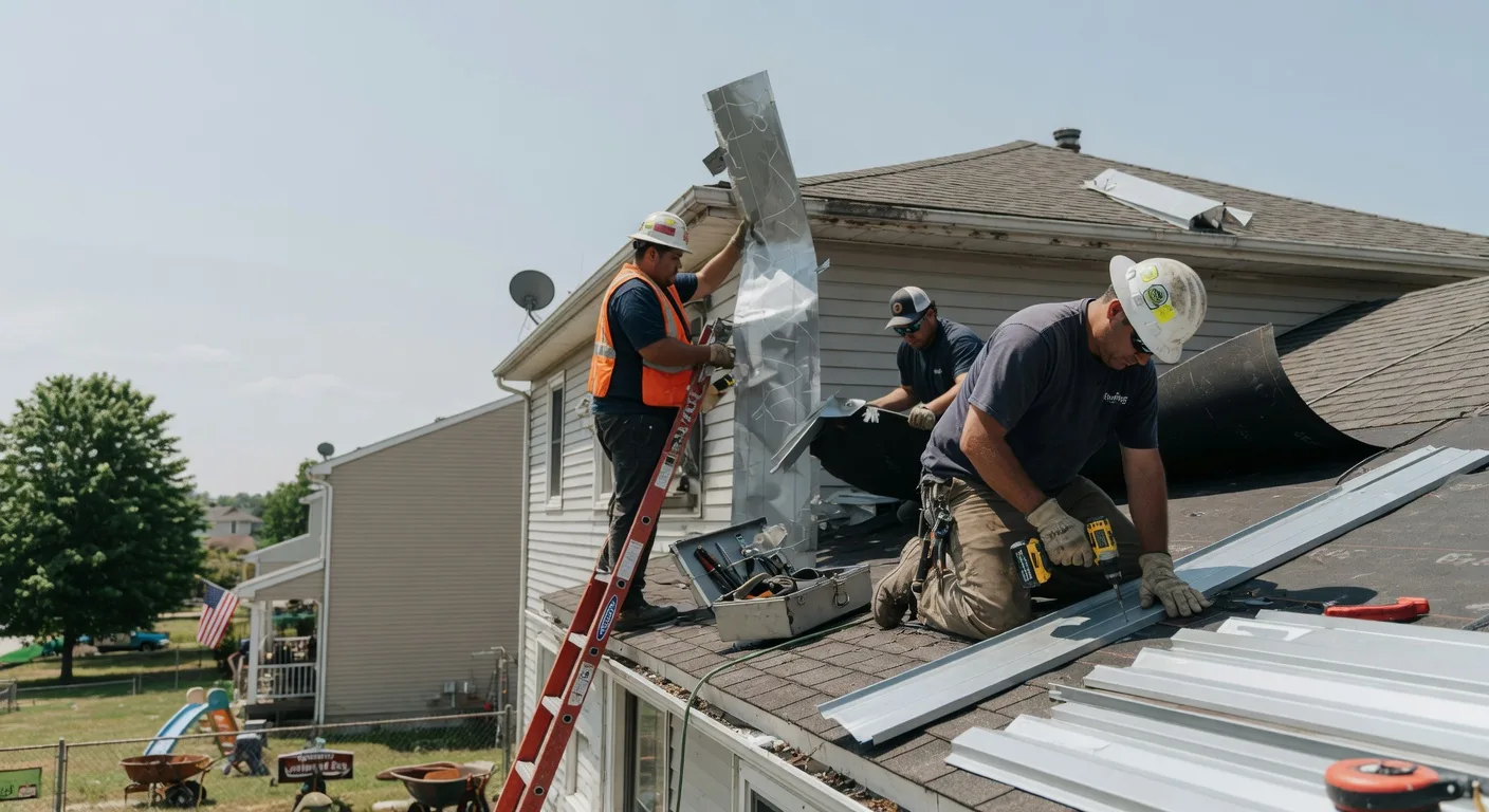 Storm Damage Metal Roof Repair in Woodstock, OH